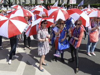 Protest učiteľov v Poľsku
