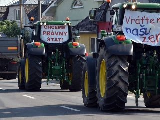Protest farmárov v Trebišove.