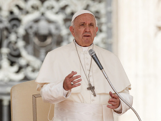 Pápež František počas jednej