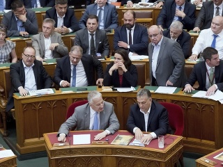 Poslanci maďarského parlamentu na