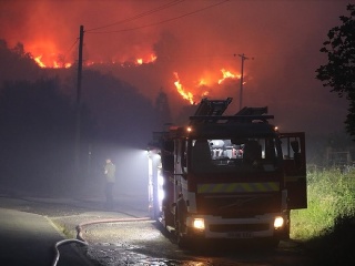 Hrozivý požiar v Manchestri