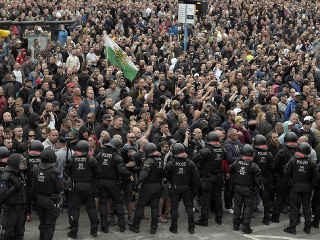 Nepokoje v nemeckom meste