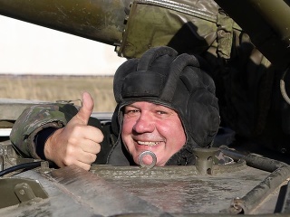 Andrej Kiska v tanku