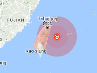 Taiwan zasiahlo zemetrasenie s
