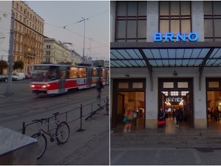 Brno hlavní nádraží. 