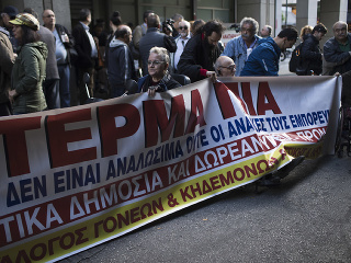 Protesty v Grécku.