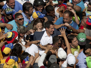 Vodca opozície Juan Guaidó