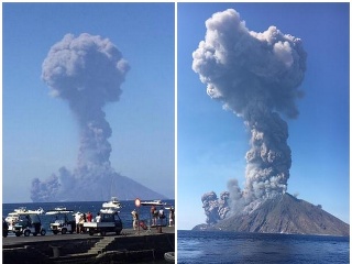 Sopka Stromboli vybuchla. 