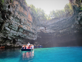 Kefalónia, jaskyňa Melissáni