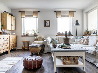 škandinávska obývačka