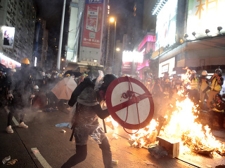 FOTO Demonštrácie v Hongkongu