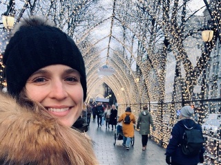 Katarína Sagan na prechádzke