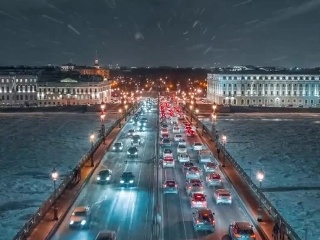 Zimný Petrohrad je to