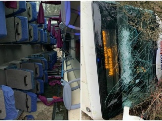 Havária autobusu v Jasove.