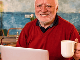 Meme dedka s bolestivým