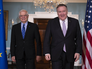 Josep Borrell rokoval s americkým ministrom zahraničných vecí Mikeom Pompeom.