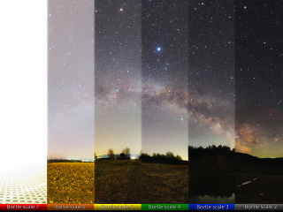 Reálna panoráma svetelného znečistenia.