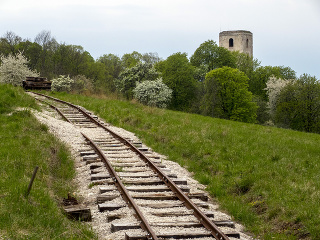 Romantické ruiny uprostred lesa: