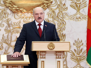 Na snímke Alexandr Lukašenko.