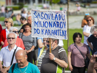 Na snímke účastníci protestu