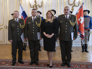 Čaputová vymenovala nových generálov: