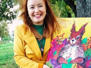 Karina maľuje nádherné obrazy