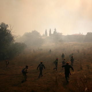 Pre požiare v Grécku