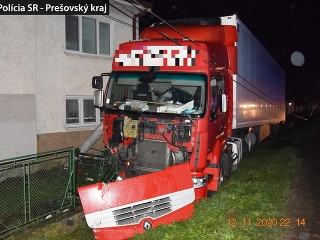 Vodič kamióna po nehode