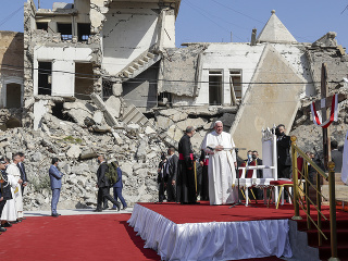 FOTO Pápež navštívil Irak: