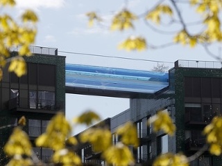 Pohľad na prvý bazén