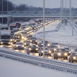 Sneh ochromil európske cesty