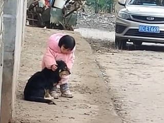 VIDEO Dievčatko so psom