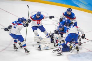 Hráči Slovenska oslavujú postup