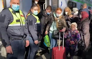 Ukrajinskí utečenci dorazili na