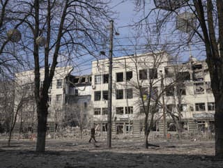 Zničené mesto Mariupol