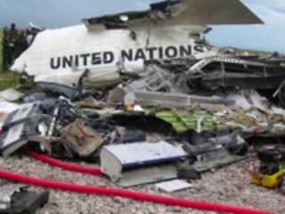 V troskách lietadla OSN