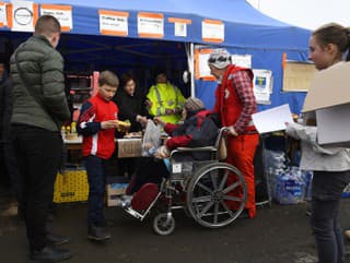 Príchod ukrajinských utečencov na