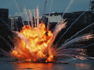 Výbuch munície na vojenskej