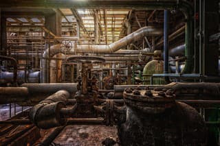 Opustená fabrika na strednom