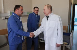 Vladimir Putin navštívil zranených