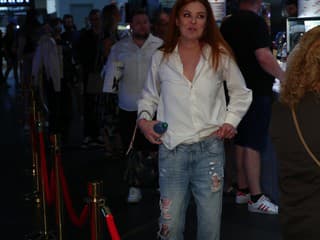 Elena Podzámska na premiére filmu Stand up