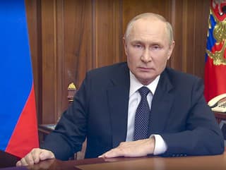 Ruský prezident Vladimir Putin počas príhovoru 