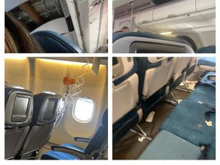 Interiér lietadla na fotografii