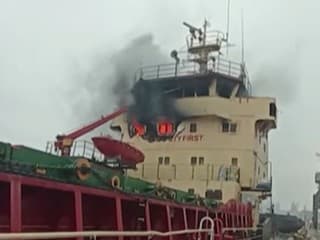 Požiar na tureckej lodi