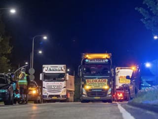 Dánski vodiči kamiónov blokovali
