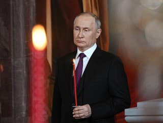 Vladimir Putin v chráme
