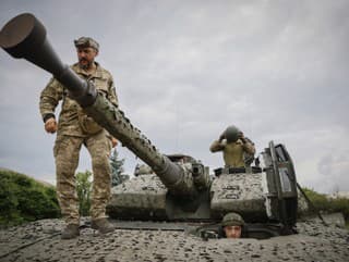 Ukrajinskí vojaci v Bahmute