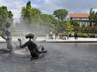 Opravená fontána v Grassalkovichovej