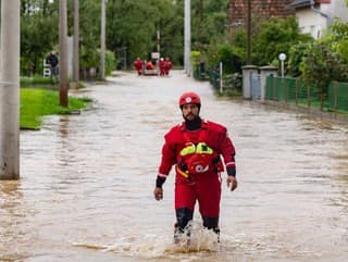Zaplavená ulica v chorvátskej