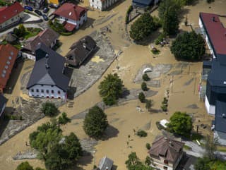 Záplavy, ktoré postihli Slovinsko